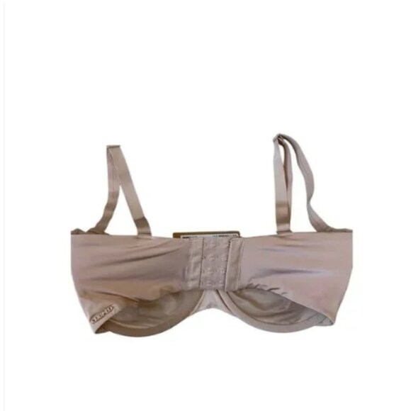 NEW Skims No Show Unlined Balconette Bra Clay 34DDD 34F Tan Sheer - Picture 5 of 9